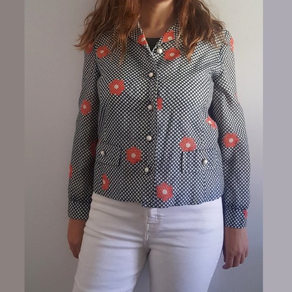 1960’s MOD Polka Dot & Floral Fitted Jacket
